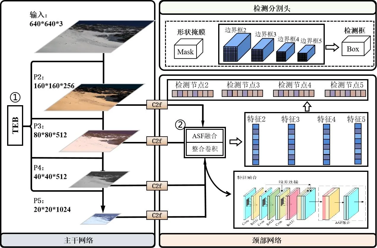 SEAF-YOLOv11 雪崩实例分割网络结构图